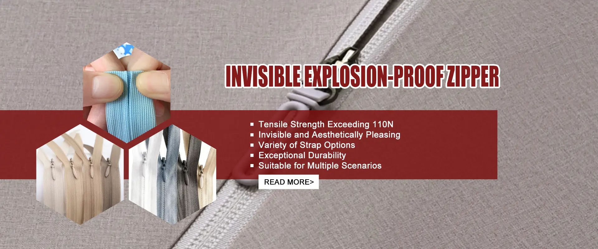 China Invisible Explosion-proof Zipper supplier